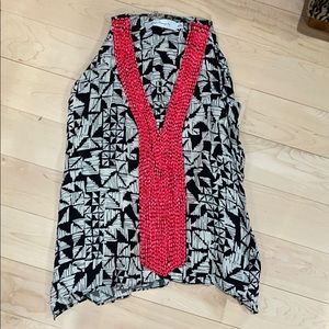 T-Bags Los Angeles Beaded Tank Top